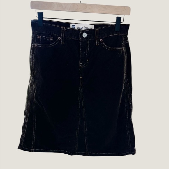 GAP Chocolate Brown Denim Skirt - Picture 1 of 3